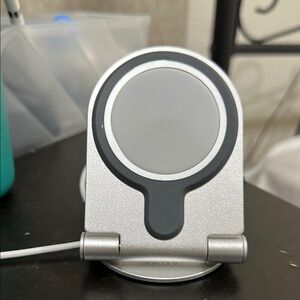 Adjustable Silver and Gray Phone Stand